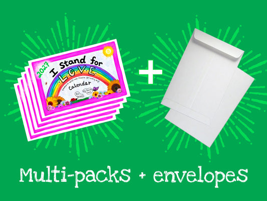 2027 I Stand For Love Calendar Multi-Packs WITH Envelopes