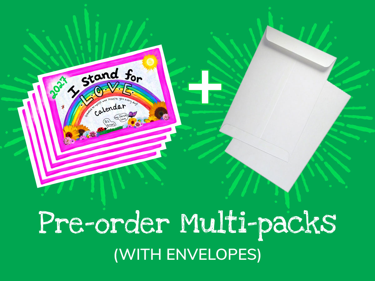 Pre-sale: 2027 I Stand For Love Calendar Multi-Packs WITH Envelopes
