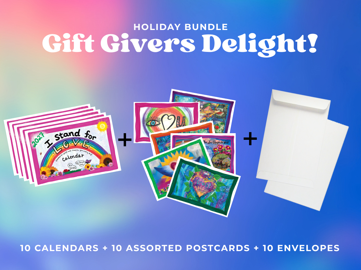 Gift Giver's Delight Bundle: 10 pack of 2027 Calendars (with envelopes) + 10 assorted postcards