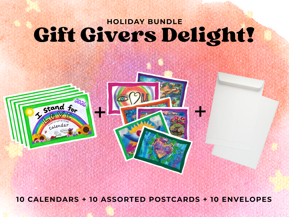 Gift Giver's Delight Bundle: 10 pack of 2026 Calendars (with envelopes) + 10 assorted postcards