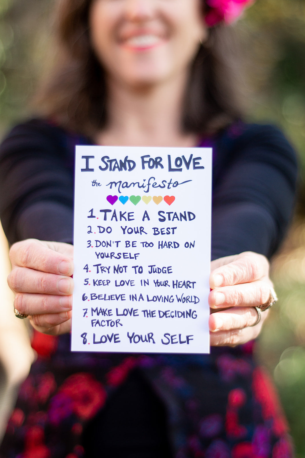 Postcard: I Stand For Love Manifesto
